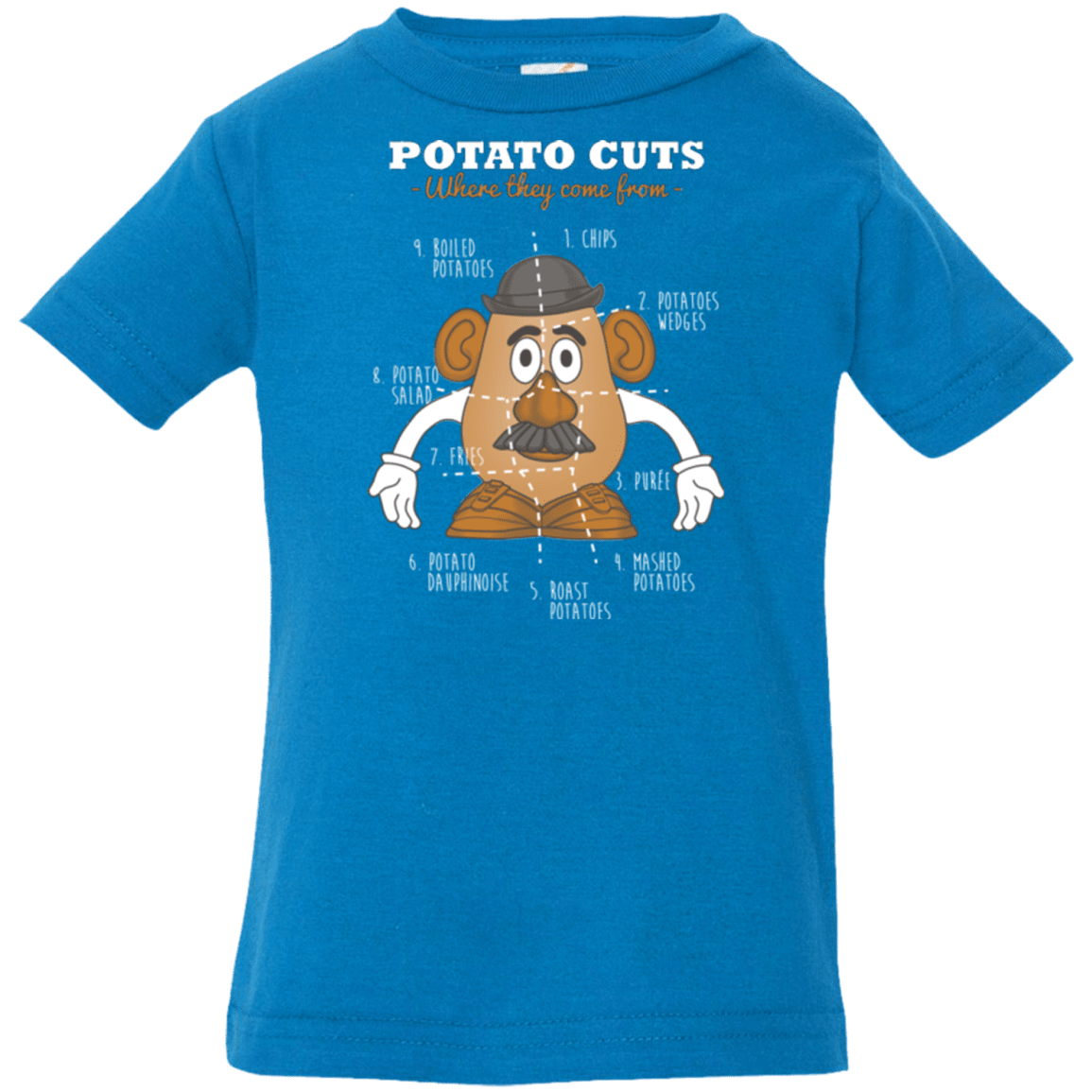 T-Shirts Cobalt / 6 Months A Potato Anatomy Infant Premium T-Shirt