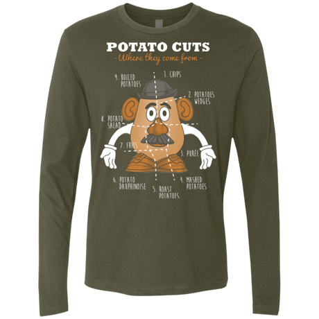 T-Shirts Military Green / Small A Potato Anatomy Men's Premium Long Sleeve