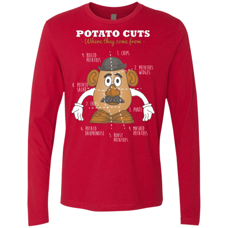 T-Shirts Red / Small A Potato Anatomy Men's Premium Long Sleeve