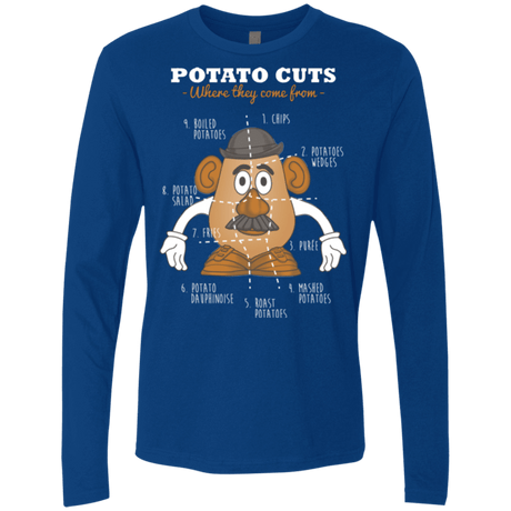 T-Shirts Royal / Small A Potato Anatomy Men's Premium Long Sleeve