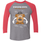T-Shirts Premium Heather/ Vintage Red / X-Small A Potato Anatomy Men's Triblend 3/4 Sleeve