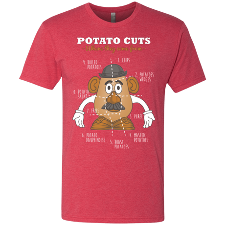 T-Shirts Vintage Red / Small A Potato Anatomy Men's Triblend T-Shirt