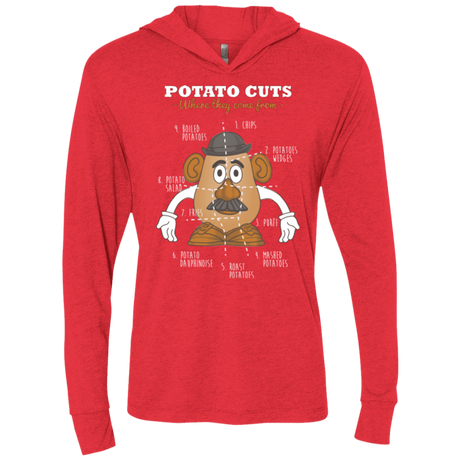 T-Shirts Vintage Red / X-Small A Potato Anatomy Triblend Long Sleeve Hoodie Tee