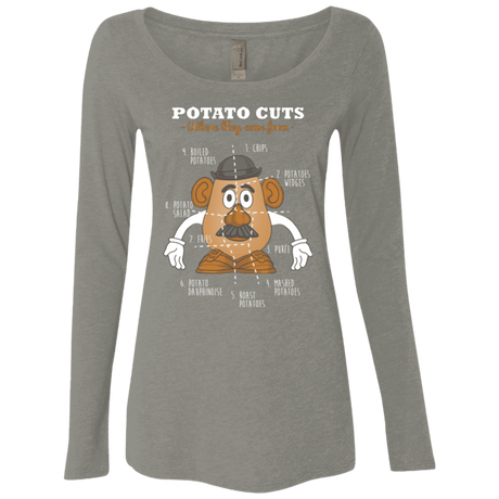 T-Shirts Venetian Grey / Small A Potato Anatomy Women's Triblend Long Sleeve Shirt