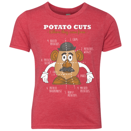 T-Shirts Vintage Red / YXS A Potato Anatomy Youth Triblend T-Shirt