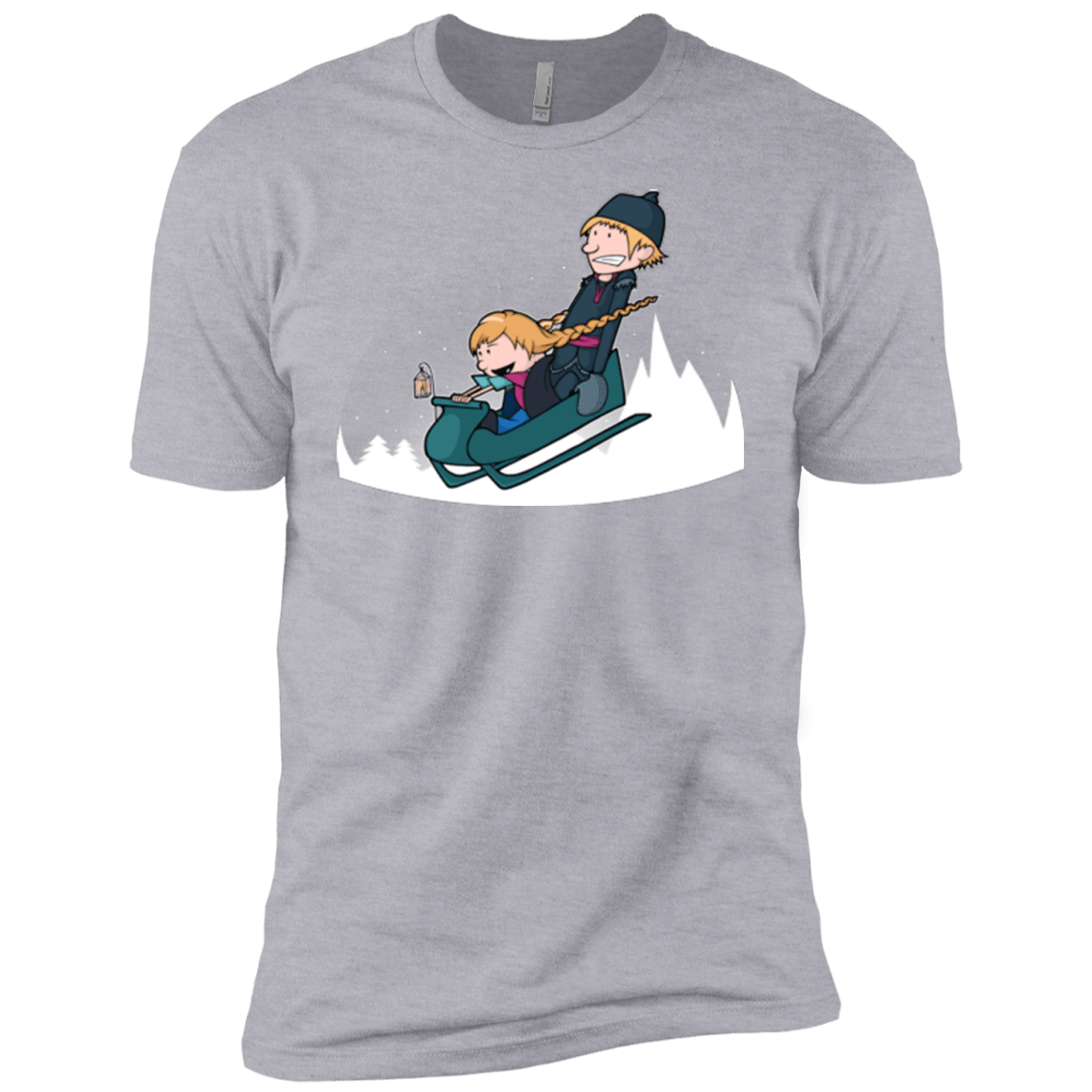 T-Shirts Heather Grey / YXS A Snowy Ride Boys Premium T-Shirt