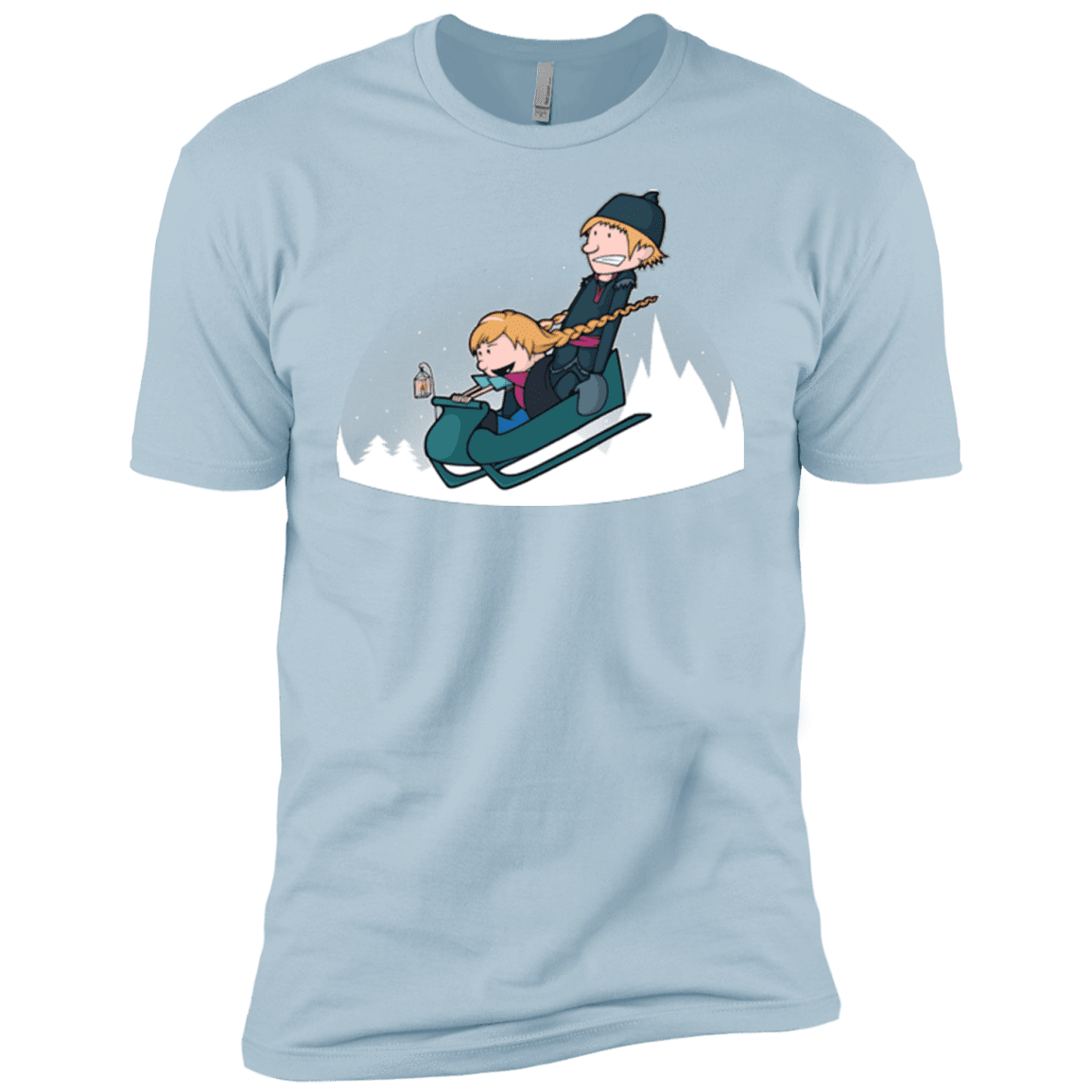 T-Shirts Light Blue / YXS A Snowy Ride Boys Premium T-Shirt