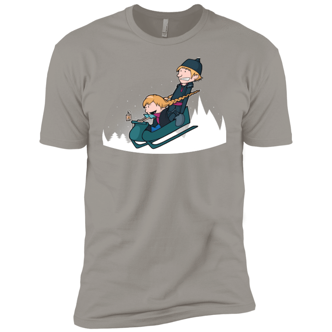 T-Shirts Light Grey / YXS A Snowy Ride Boys Premium T-Shirt