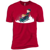 T-Shirts Red / YXS A Snowy Ride Boys Premium T-Shirt