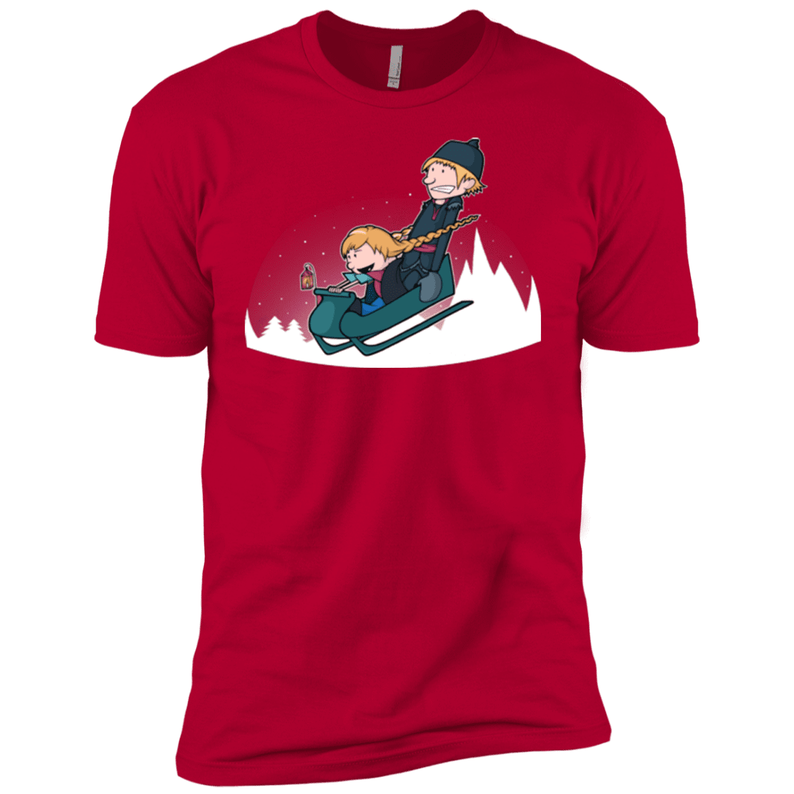 T-Shirts Red / YXS A Snowy Ride Boys Premium T-Shirt