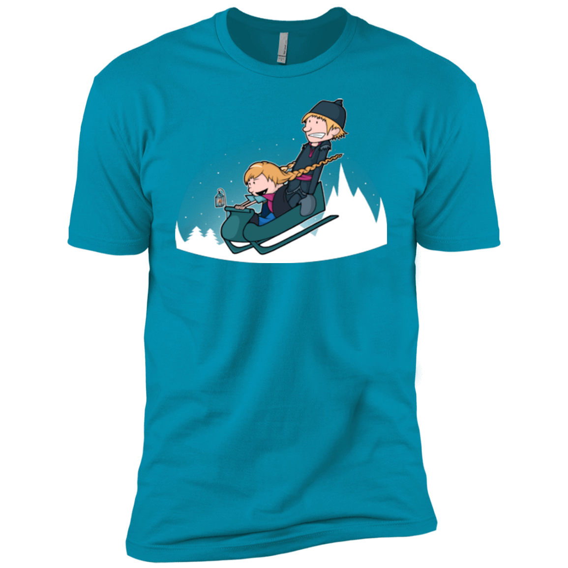 T-Shirts Turquoise / YXS A Snowy Ride Boys Premium T-Shirt