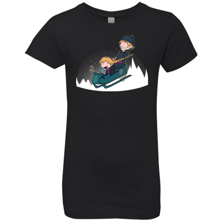 T-Shirts Black / YXS A Snowy Ride Girls Premium T-Shirt
