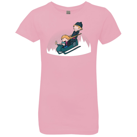 T-Shirts Light Pink / YXS A Snowy Ride Girls Premium T-Shirt