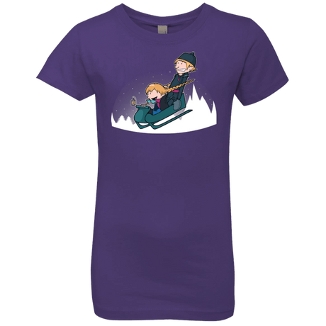 T-Shirts Purple Rush / YXS A Snowy Ride Girls Premium T-Shirt