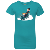 T-Shirts Tahiti Blue / YXS A Snowy Ride Girls Premium T-Shirt