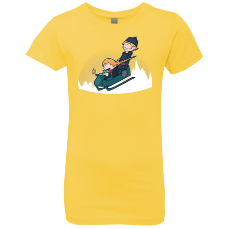 T-Shirts Vibrant Yellow / YXS A Snowy Ride Girls Premium T-Shirt