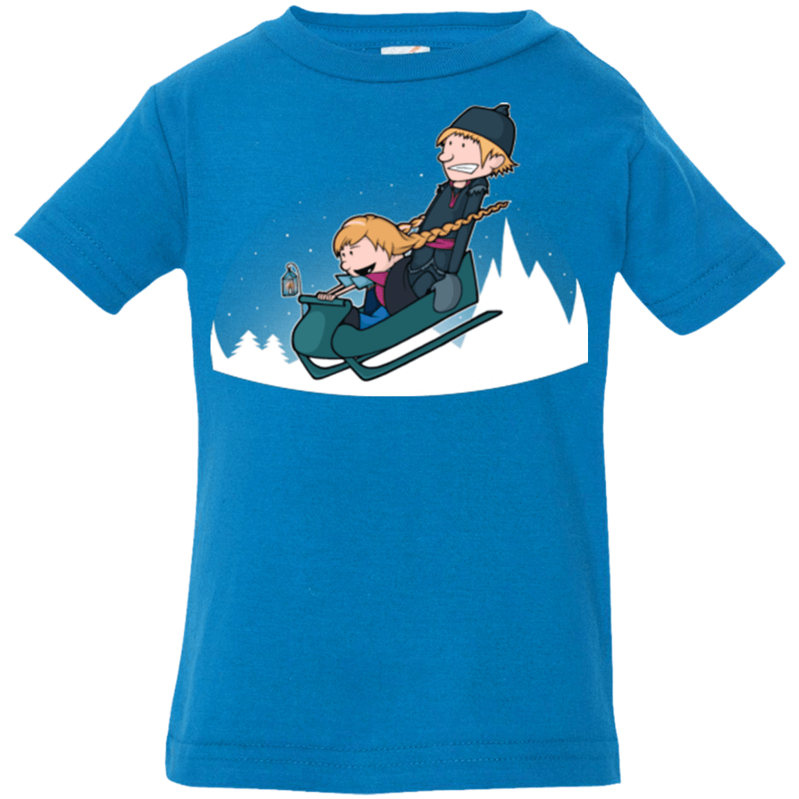 T-Shirts Cobalt / 6 Months A Snowy Ride Infant Premium T-Shirt