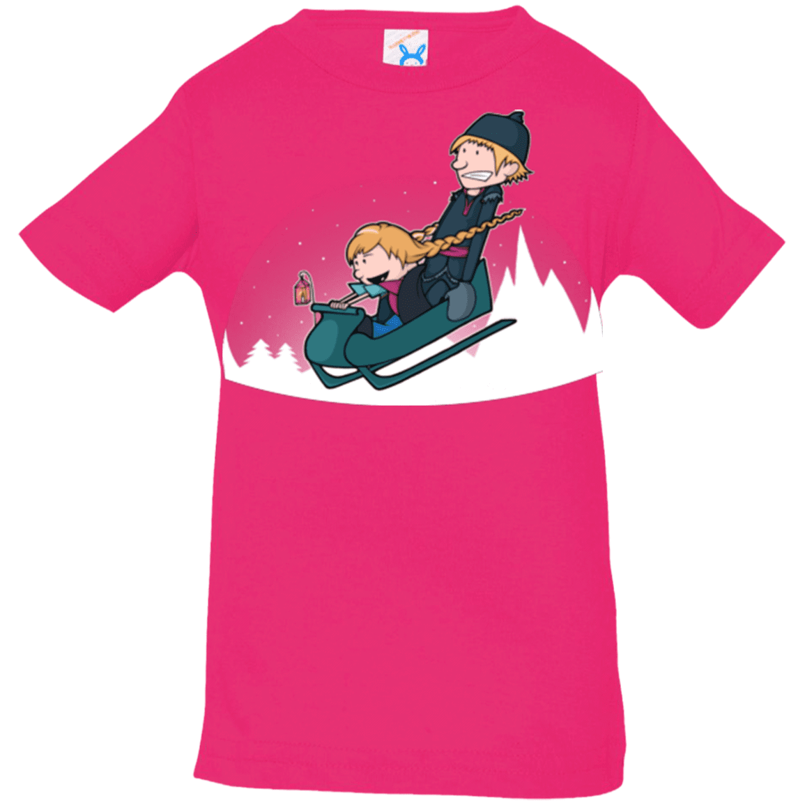T-Shirts Hot Pink / 6 Months A Snowy Ride Infant Premium T-Shirt