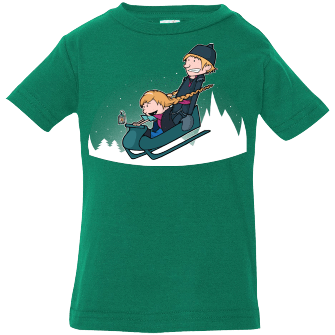 T-Shirts Kelly / 6 Months A Snowy Ride Infant Premium T-Shirt
