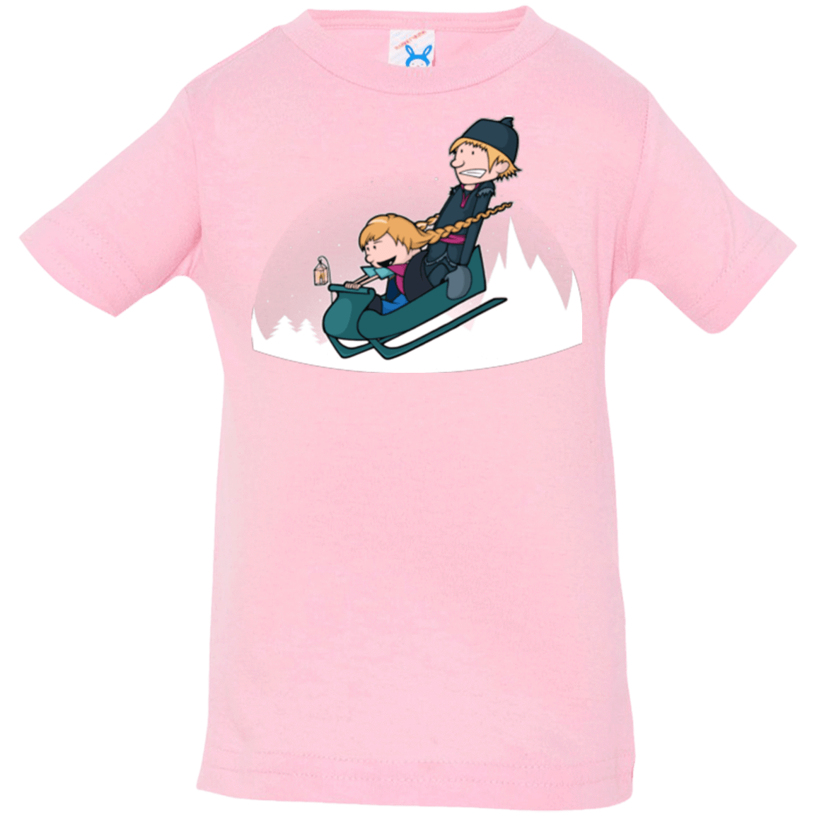 T-Shirts Pink / 6 Months A Snowy Ride Infant Premium T-Shirt