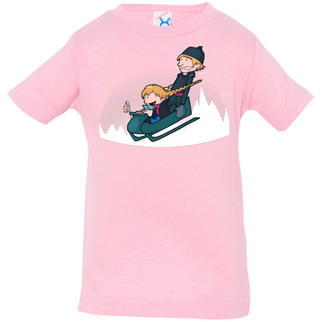 T-Shirts Pink / 6 Months A Snowy Ride Infant Premium T-Shirt