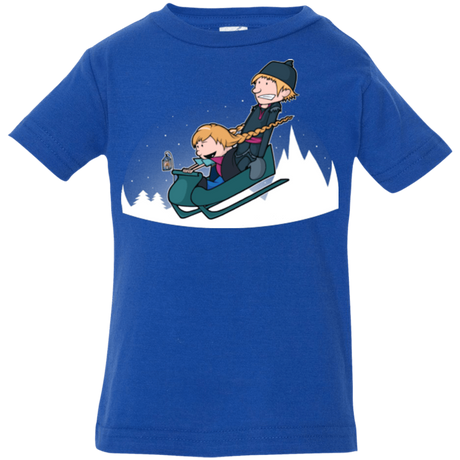 T-Shirts Royal / 6 Months A Snowy Ride Infant Premium T-Shirt