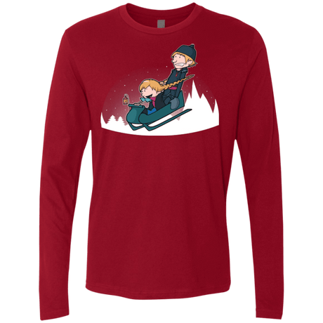 T-Shirts Cardinal / Small A Snowy Ride Men's Premium Long Sleeve