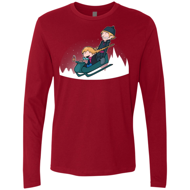 T-Shirts Cardinal / Small A Snowy Ride Men's Premium Long Sleeve