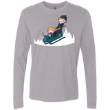 T-Shirts Heather Grey / Small A Snowy Ride Men's Premium Long Sleeve
