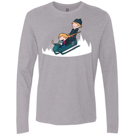 T-Shirts Heather Grey / Small A Snowy Ride Men's Premium Long Sleeve