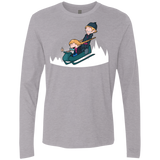 T-Shirts Heather Grey / Small A Snowy Ride Men's Premium Long Sleeve