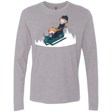 T-Shirts Heather Grey / Small A Snowy Ride Men's Premium Long Sleeve