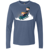 T-Shirts Indigo / Small A Snowy Ride Men's Premium Long Sleeve