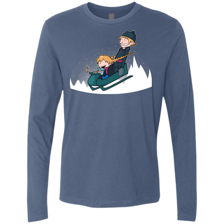 T-Shirts Indigo / Small A Snowy Ride Men's Premium Long Sleeve