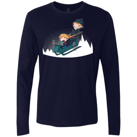 T-Shirts Midnight Navy / Small A Snowy Ride Men's Premium Long Sleeve