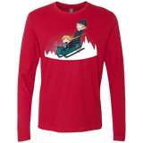 T-Shirts Red / Small A Snowy Ride Men's Premium Long Sleeve