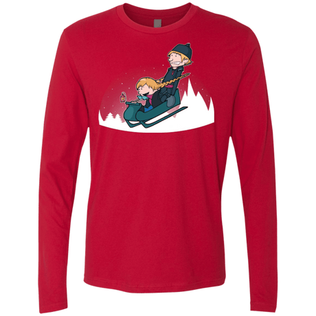 T-Shirts Red / Small A Snowy Ride Men's Premium Long Sleeve