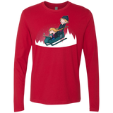 T-Shirts Red / Small A Snowy Ride Men's Premium Long Sleeve