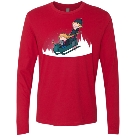 T-Shirts Red / Small A Snowy Ride Men's Premium Long Sleeve