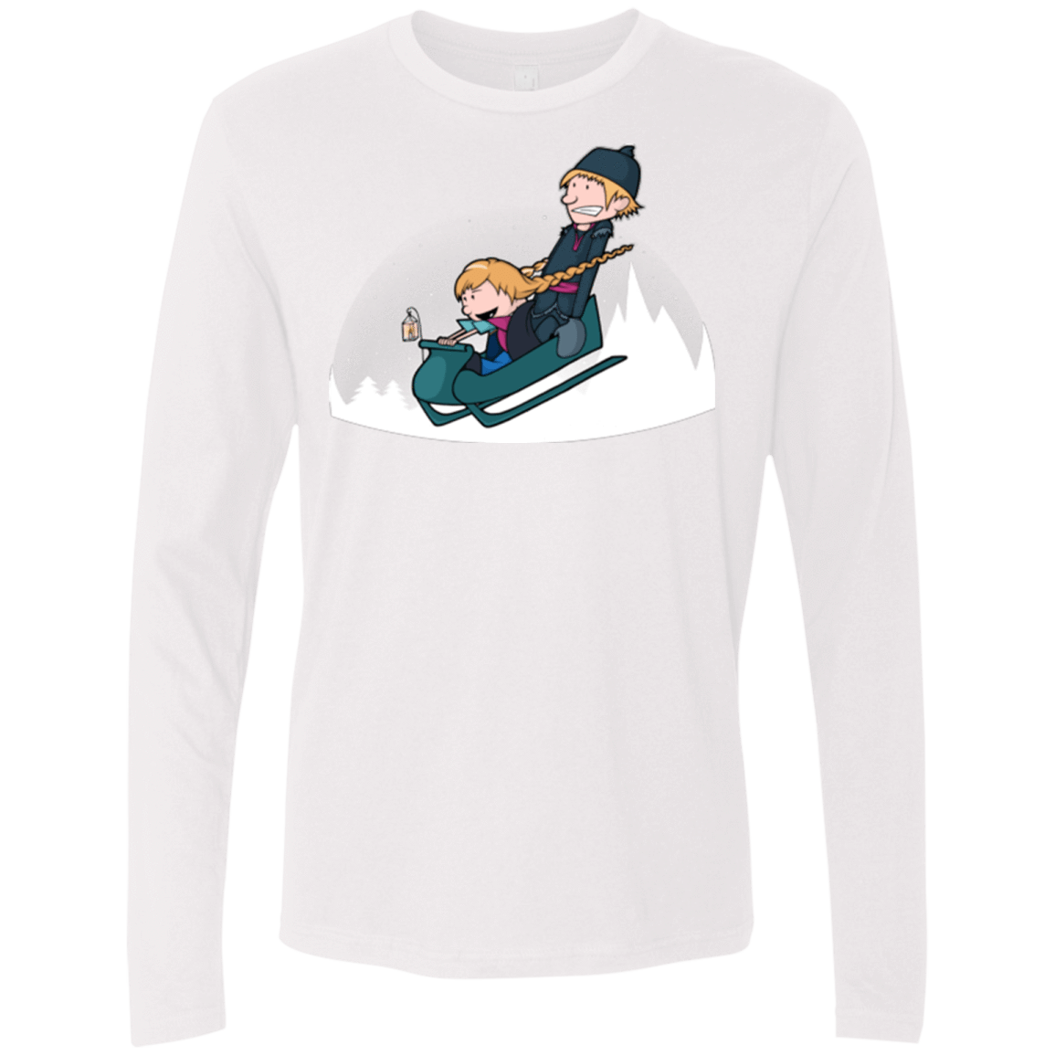 T-Shirts White / Small A Snowy Ride Men's Premium Long Sleeve