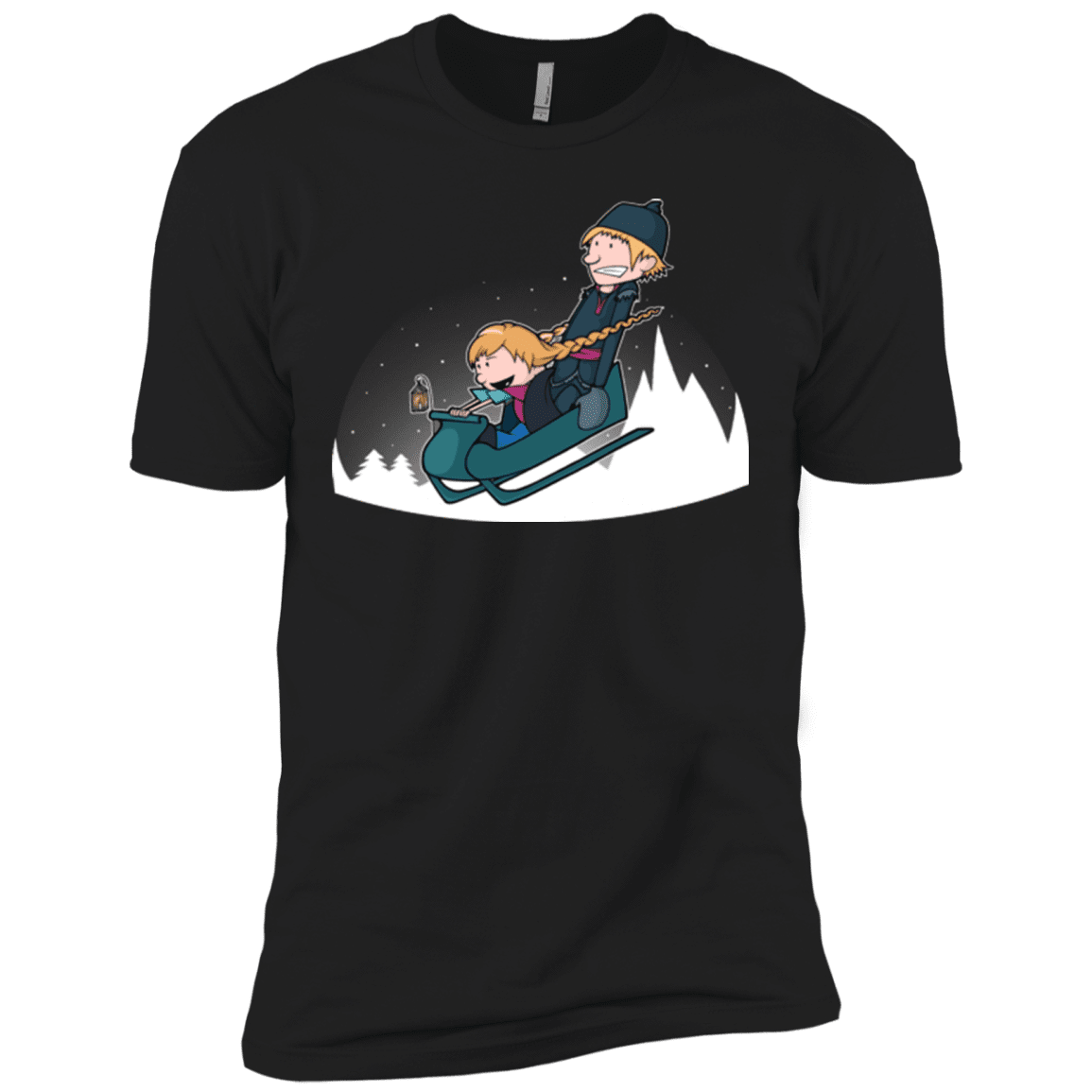 T-Shirts Black / X-Small A Snowy Ride Men's Premium T-Shirt
