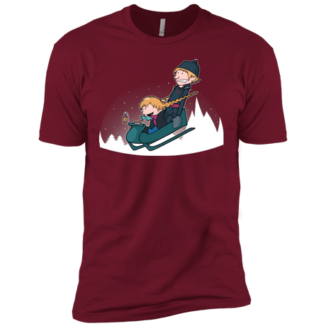T-Shirts Cardinal / X-Small A Snowy Ride Men's Premium T-Shirt