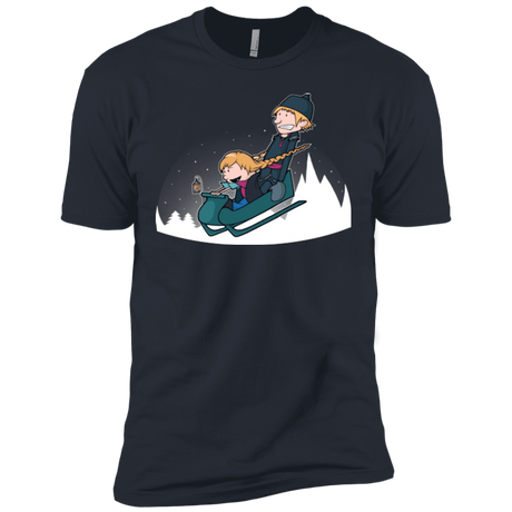 T-Shirts Indigo / X-Small A Snowy Ride Men's Premium T-Shirt