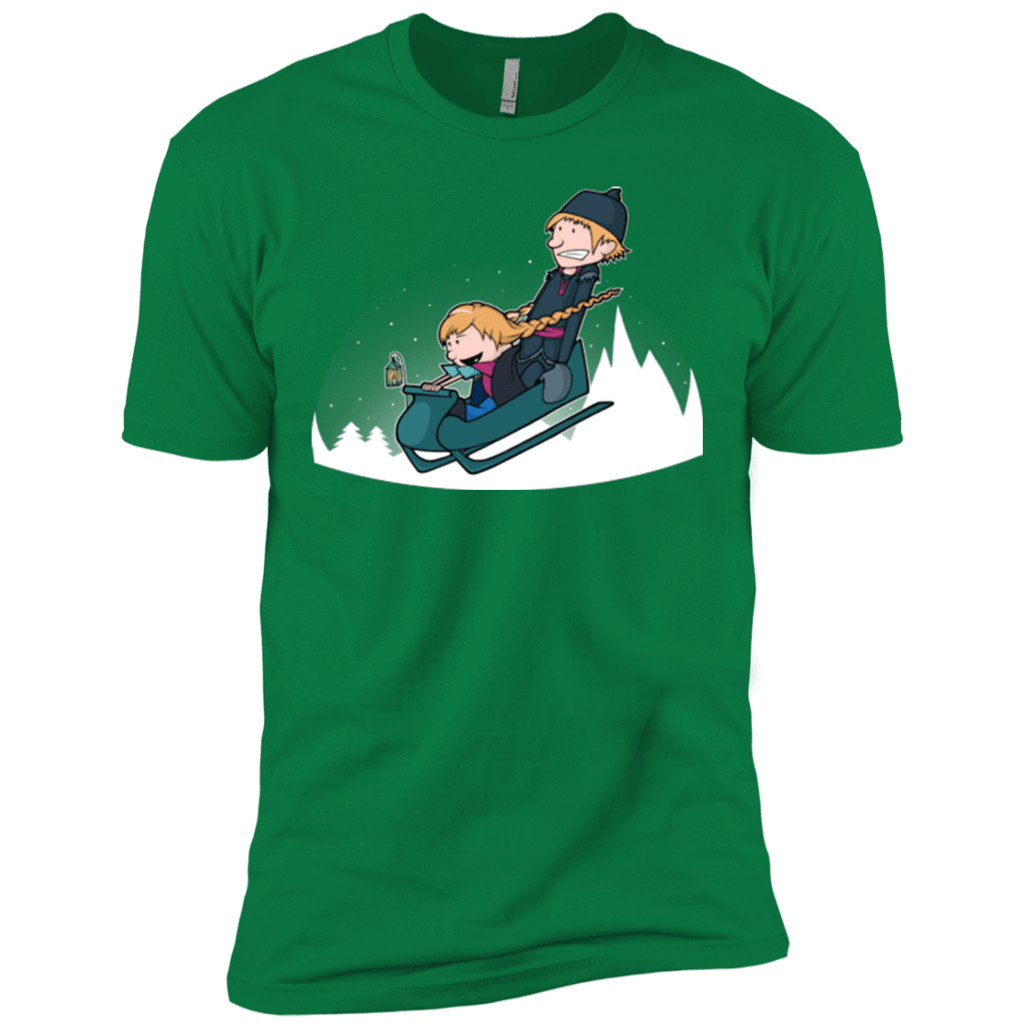 T-Shirts Kelly Green / X-Small A Snowy Ride Men's Premium T-Shirt