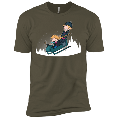 T-Shirts Military Green / X-Small A Snowy Ride Men's Premium T-Shirt