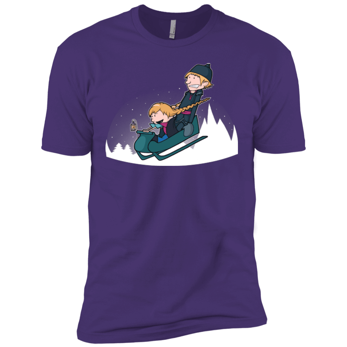T-Shirts Purple / X-Small A Snowy Ride Men's Premium T-Shirt