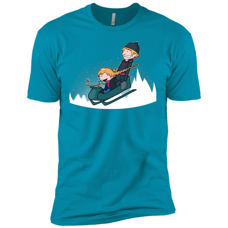 T-Shirts Turquoise / X-Small A Snowy Ride Men's Premium T-Shirt