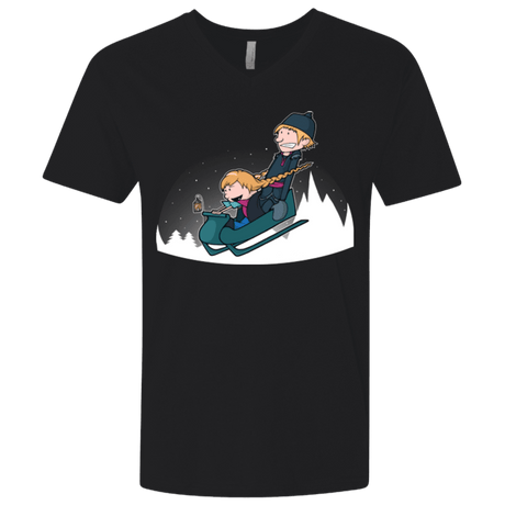 T-Shirts Black / X-Small A Snowy Ride Men's Premium V-Neck