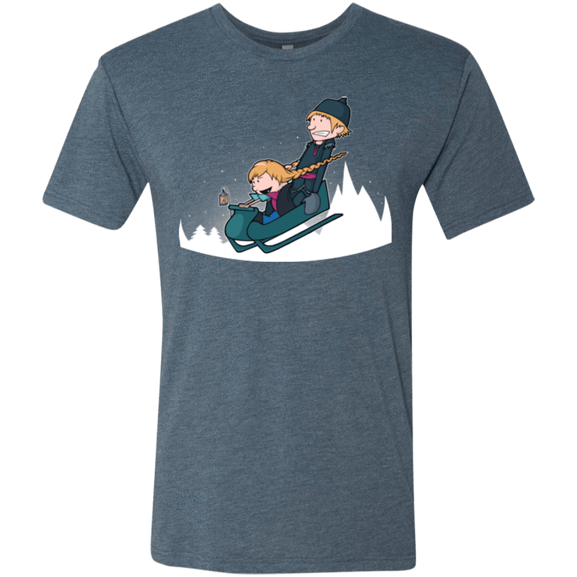 T-Shirts Indigo / Small A Snowy Ride Men's Triblend T-Shirt