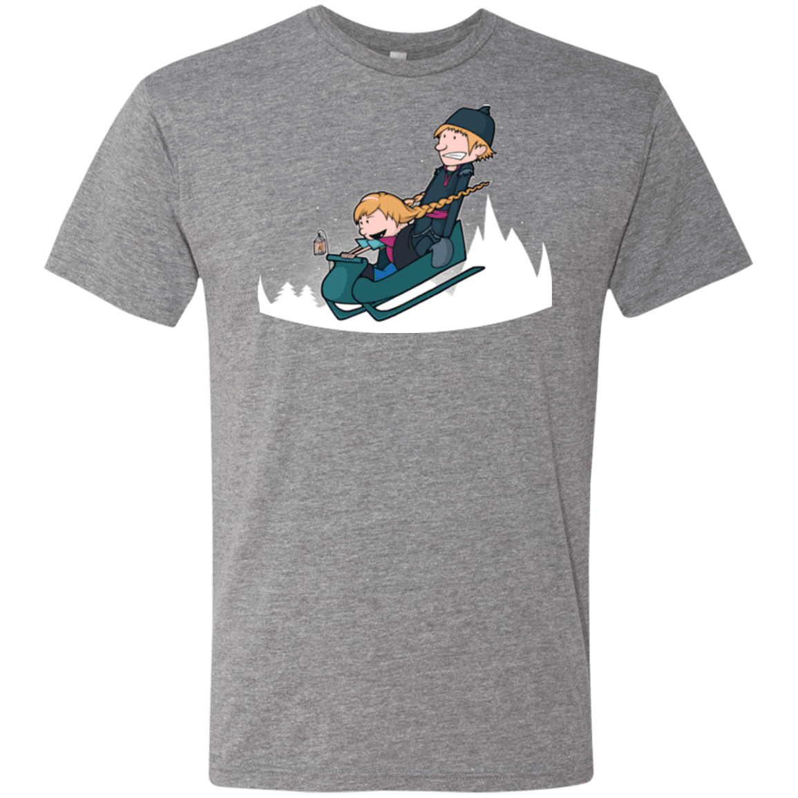 T-Shirts Premium Heather / Small A Snowy Ride Men's Triblend T-Shirt